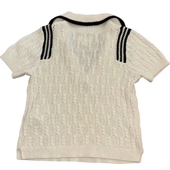 Maeve Anthropologie Linen Knit Polo Women’s XSP Preppy Quiet Luxury Sweater - Picture 9 of 13